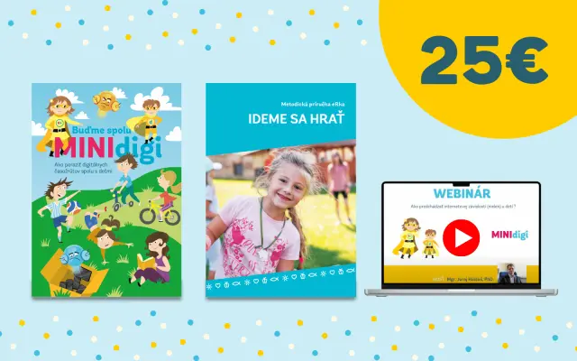 PDF MINIdigi brožúrka + 90 stranová zbierka hier  + MINIdigi metodický materiál